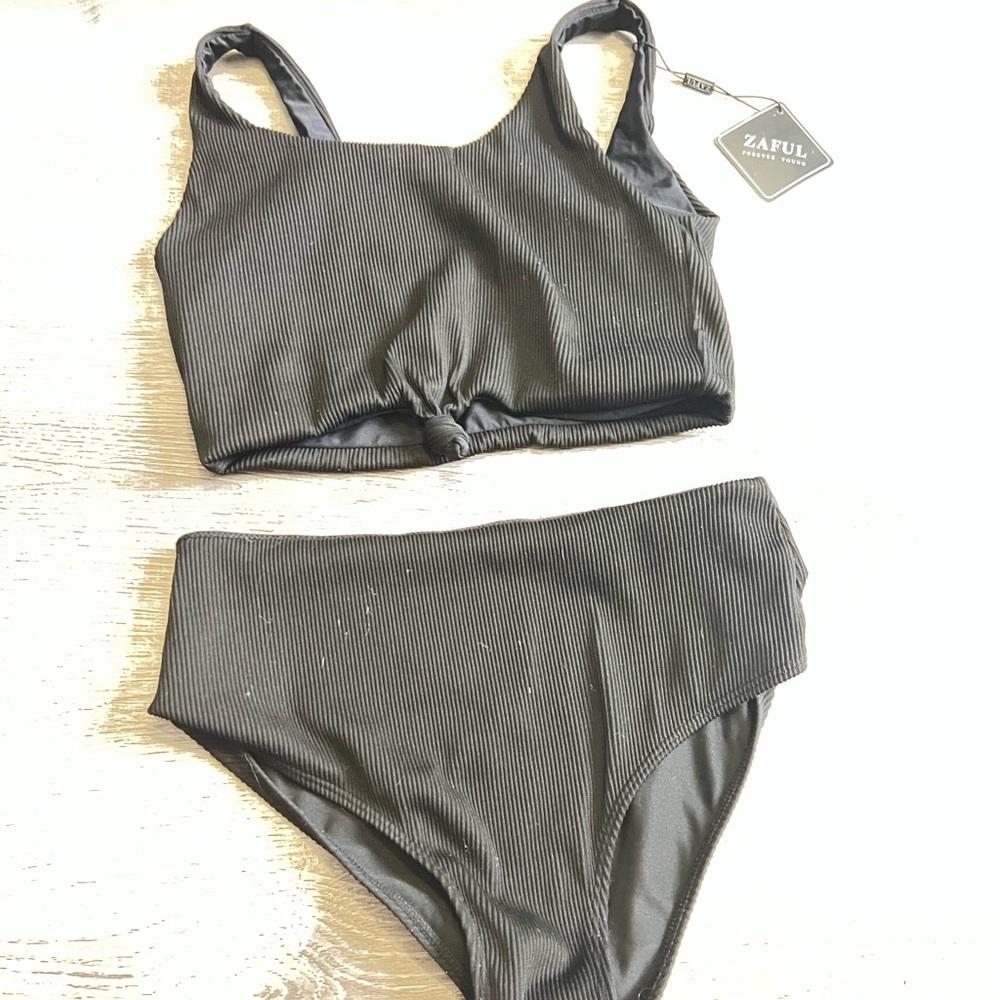 Zaful Elegant Black Swimwear